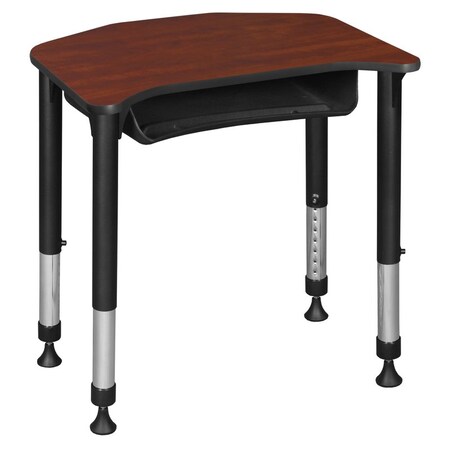 Regency Rectangle School Desks, 26 W, 24 L, 23-34 H, Metal, Plastic, Laminate, Cherry FSDBX2624CH